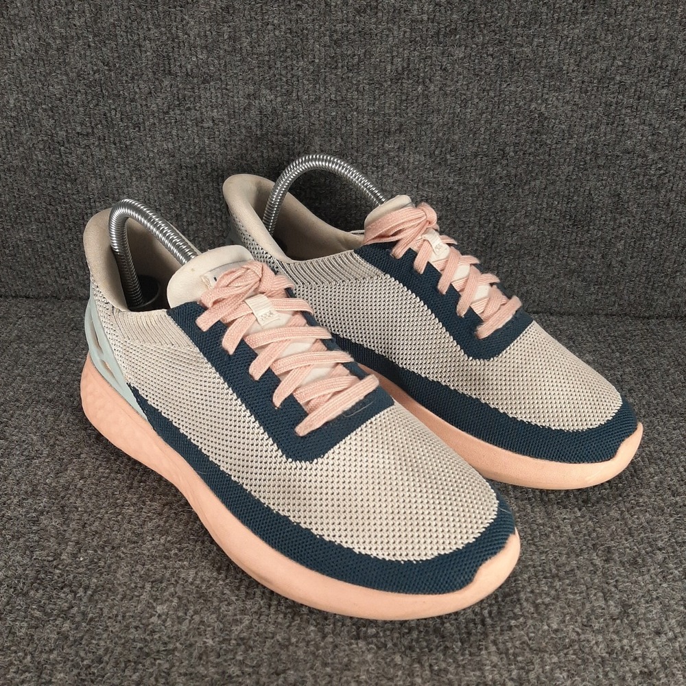Kizik Athens Blue Pink Athletic Lace Up Shoes Sneakers Women's Size 8.5